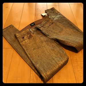 Brand new Gold textured  Hudson Jeans